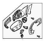 3CM857507B9B9 - Body: Mirror Assembly for Volkswagen: Atlas Cross Sport Image