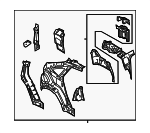 8S4Z5427790B - Body: Inner Quarter Panel for Ford: Focus Image image