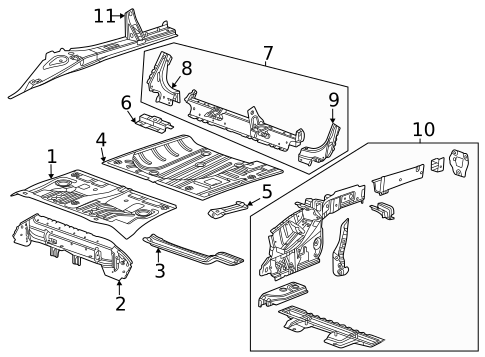 Rear Floor & Rails for 2023 Buick Encore GX #0