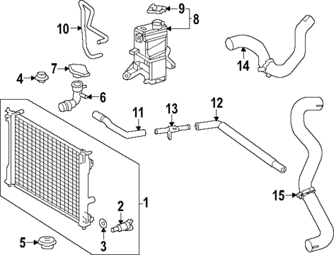 Radiator & Components for 2024 Lexus RX450h+ #3