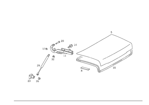 Trunk Lid for 1991 Mercedes-Benz 500SL #0