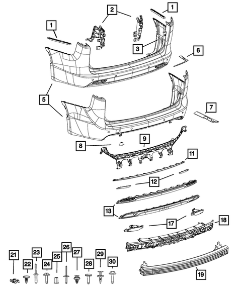 Rear Bumper and Fascia for 2018 Chrysler Pacifica #0