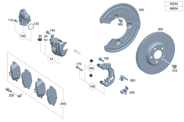 2064233200 - Brake System: Piston Housing for Mercedes-Benz Image image