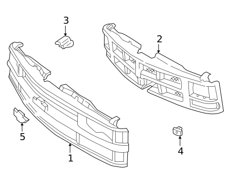 Grille & Components for 1995 Chevrolet K2500 Pickup #0