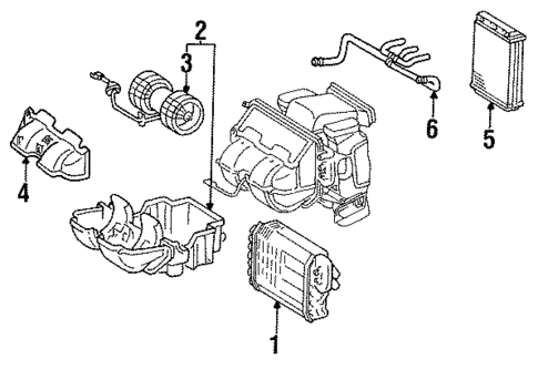 Evaporator & Heater Components for 1988 Mercedes-Benz 260E #0