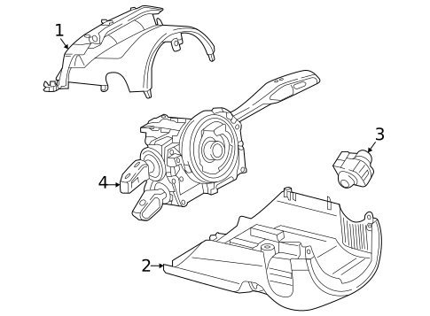 Shroud, Switches & Levers for 2025 Audi Q7 #0