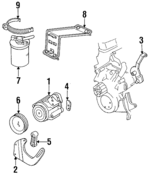4307844 - Emission System: A.I.R Pump for Chrysler: Fifth Avenue | Dodge: B150, B250, B350, D100, D150, D250, D350, Dakota, Diplomat, Ramcharger, W100, W150, W250, W350 Image