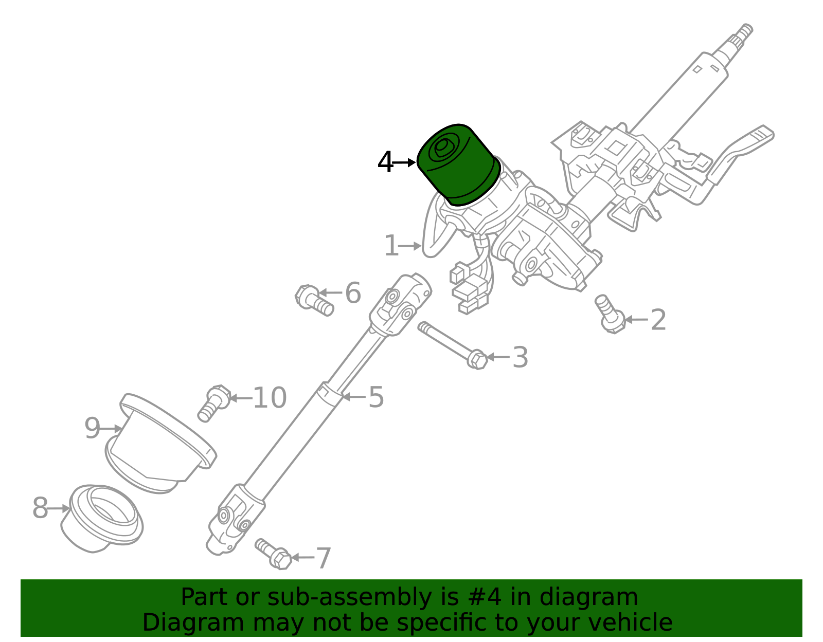 2011-2020 Mitsubishi Power Steering Assist Motor 4405A176