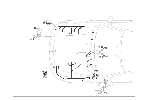 Engine Cable Harness, Body Mounted for 1997 Mercedes-Benz S500 #0