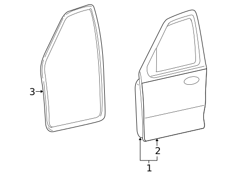Door & Components for 2006 Mercury Mariner #1