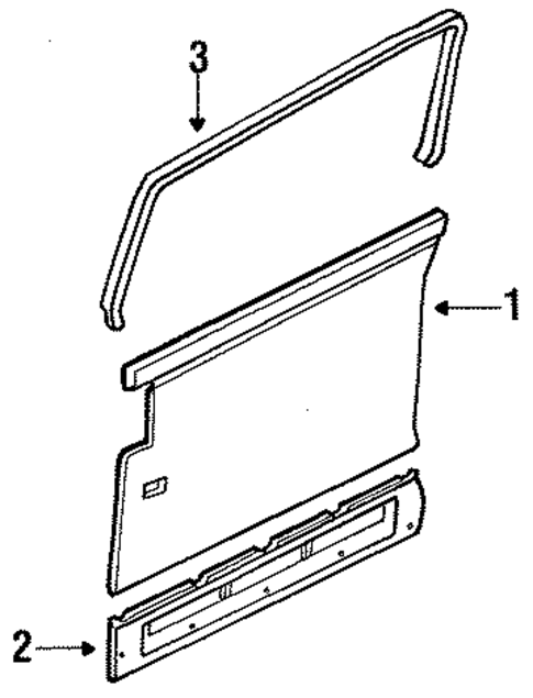 Interior Trim - Side Door for 1987 Nissan Van #0