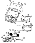 ZJ26DW1AG - : Liftgate Trim Panel, Right for Mopar Image