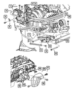 6506860AA - Clutch: Hex Head Screw And Washer, Timing Belt Cover To Block Right Rear for Chrysler: 300, Pacifica, Sebring, Town &amp; Country, Voyager | Dodge: Avenger, Caravan, Challenger, Charger, Dakota, Grand Caravan, Journey, Magnum, Nitro, Ram 1500, Stratus | Jeep: Grand Cherokee Image