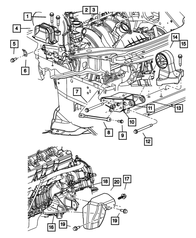 6506860AA - : Hex Head Lock Bolt And Washer, Mounting for Mopar Image