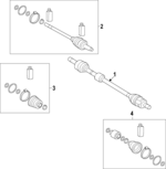 49583C5200 - Front Drive Axle: Boots for Hyundai Image