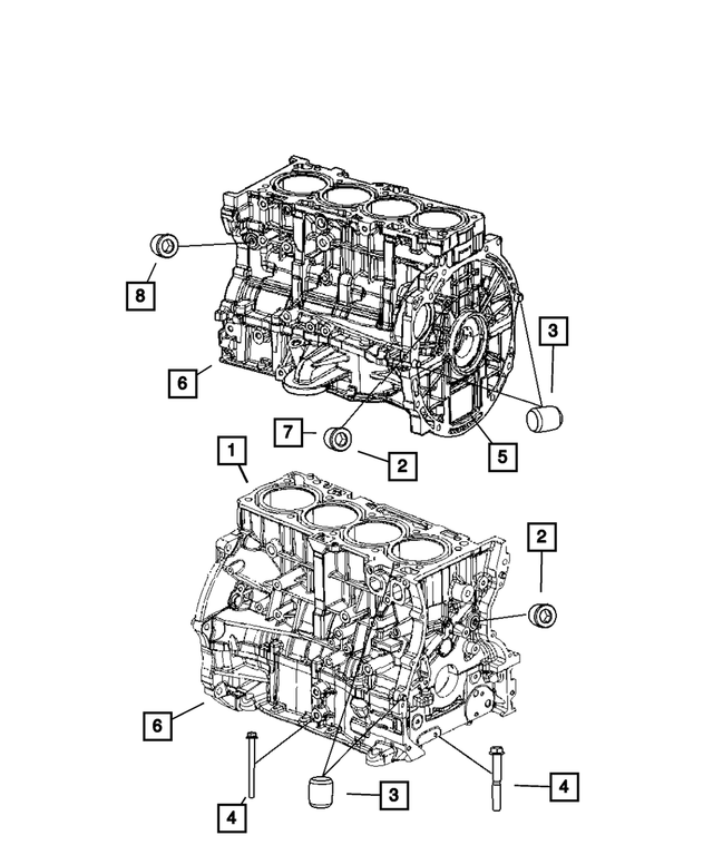 6508984AA - 2.0L Gas; Engine: Hex Flange Head Bolt, Mounting for Mopar Image image