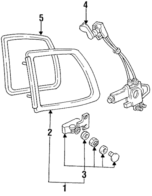 Glass - Side Panel for 1998 Mercury Villager #1