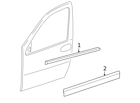 Exterior Trim - Front Door for 2007 Chevrolet Uplander #0