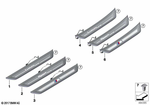 51477427914 - Retrofitting / Conversion / Accessories: Trim Cover for Door Sill, Lighted, Front for BMW Image