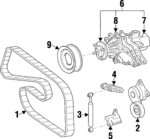 1662046070 - : Accessory Drive Belt Tensioner for Toyota: Supra Image