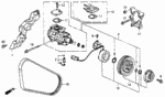 38827PH7003 - Body/Air Conditioning: SCREW-WASHER (5X8) for Honda Image