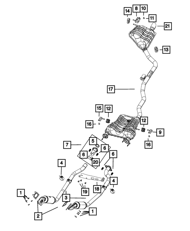 68210351AC - Exhaust: Exhaust Pipe And Converter, Right, Export for Mopar Image image