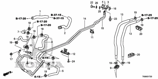 Water Hose - Water Pipe for 2016 Honda Odyssey #0