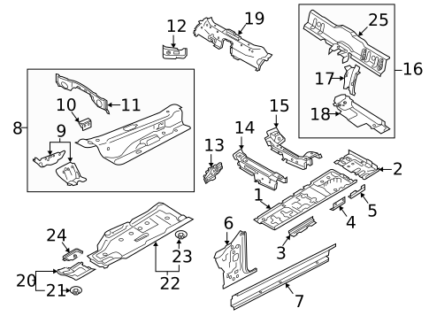 Floor & Rails for 2022 Audi RS5 Sportback #0
