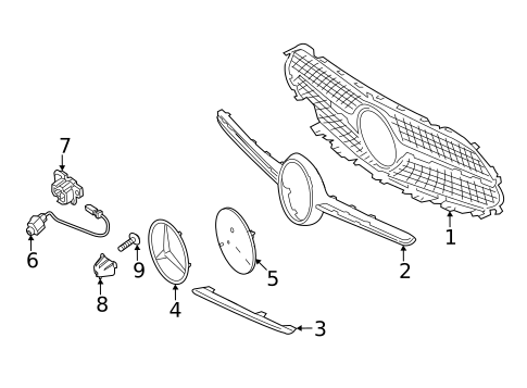 Grille & Components for 2022 Mercedes-Benz CLS450 #1