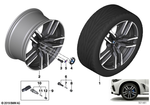 36118090795 - Wheels: Disk Wheel, Light Alloy, in Orbitgrey for BMW Image