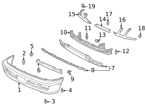 Bumper & Components - Front for 2000 Lexus LX470 #0