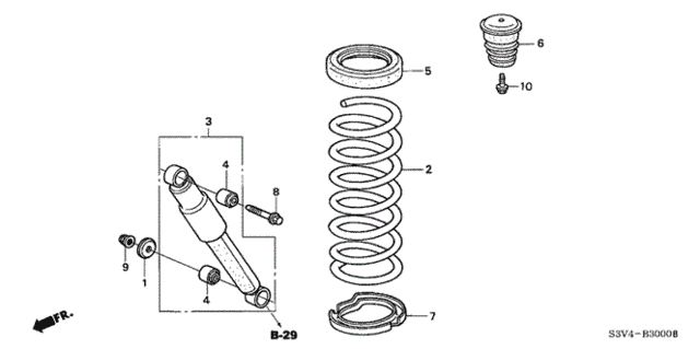 Rear Shock Absorber for 2003 Acura MDX #0