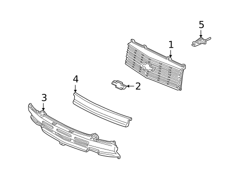 Grille & Components for 1994 GMC Safari #0