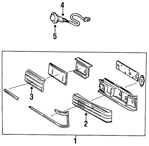 License Lamps for 1988 Chrysler New Yorker #0