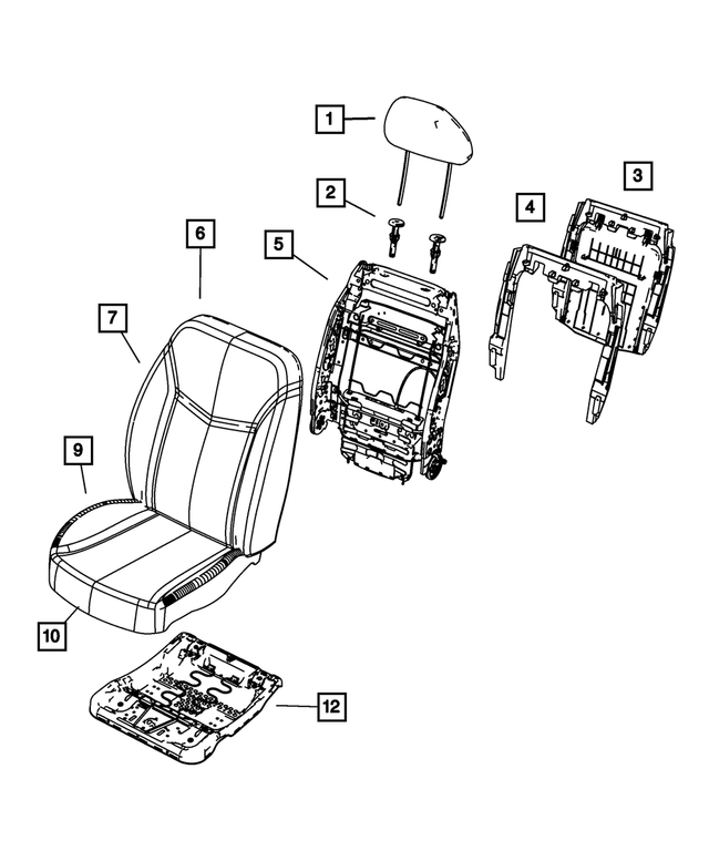 « 1FS761D5AA – Interior Trim : Avant Appui-tete pour Mopar Image »