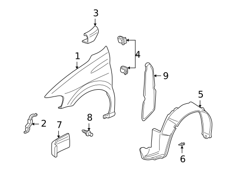 Fender & Components for 2001 Chevrolet Venture #0
