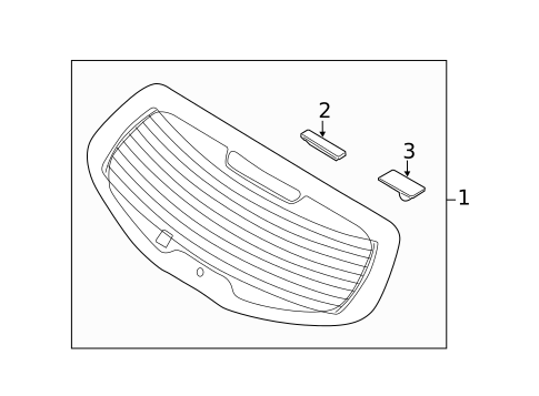 Glass - Lift Gate for 2012 Kia Sportage #0
