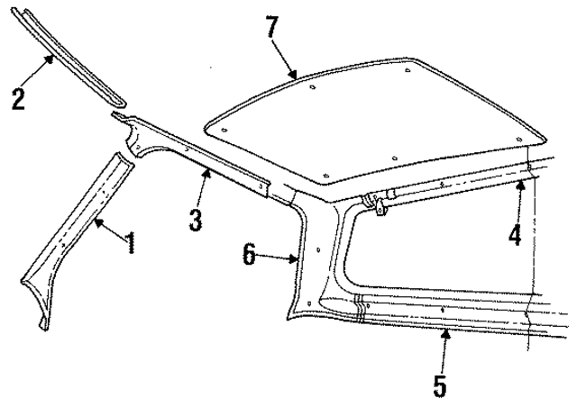 L611JS8 - Body: Rear Glass Trim for Mopar Image