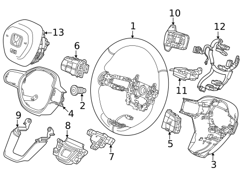 Steering Wheel for 2026 Honda Passport #0