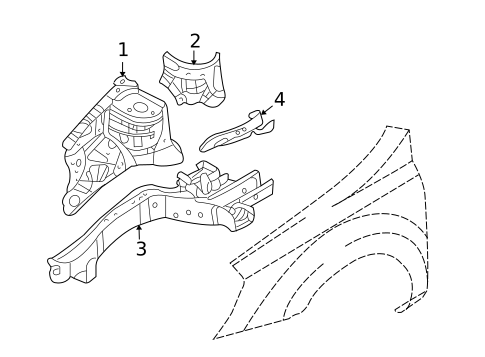 Structural Components & Rails for 2008 Hyundai Entourage #0