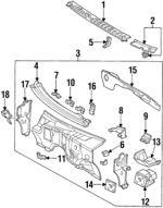 8157182860 - : Plenum Panel Reinforcement for Isuzu Image