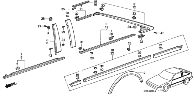 Side Protector (3D) 3DR for 1988 Honda Accord #0