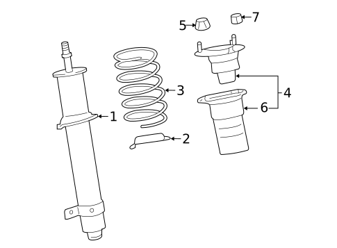 Struts & Components for 2013 Lexus LS460 #4