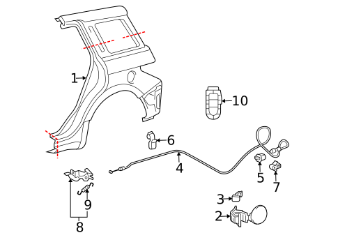 Quarter Panel & Components for 2004 Scion xA #0