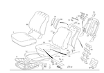 1249409831 - Front Seats: Backrest for Mercedes-Benz: 200, 200D, 260E, 280E, 300D, 300E, 300TD, 300TE, 400E Image