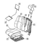 5PS80DX9AA - : Active Head Restraints Headrest for Jeep: Grand Cherokee Image