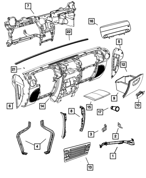 Instrument Panel for 2008 Jeep Wrangler #0