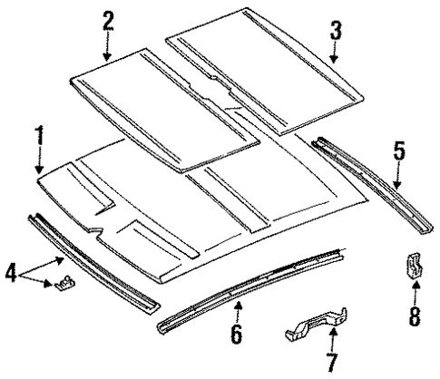 Interior Trim - Roof for 1990 Nissan Sentra #0