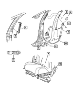 4645950AE - Interior Trim: Seat Belt Turning Loop Adjuster for Mopar Image