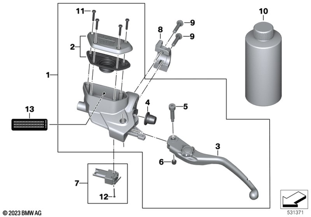 32728524919 - Steering: Clutch Control Assembly -  for BMW-Motorrad Image